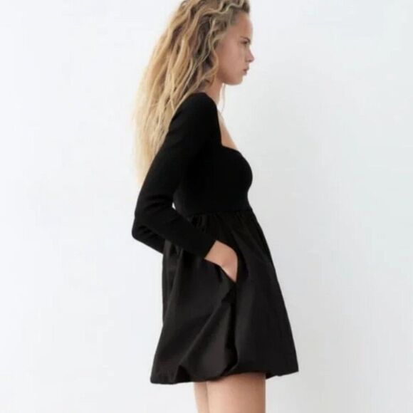 BLOGGER FAVORITE Zara black party dress NWT - small/med - Picture 2 of 11